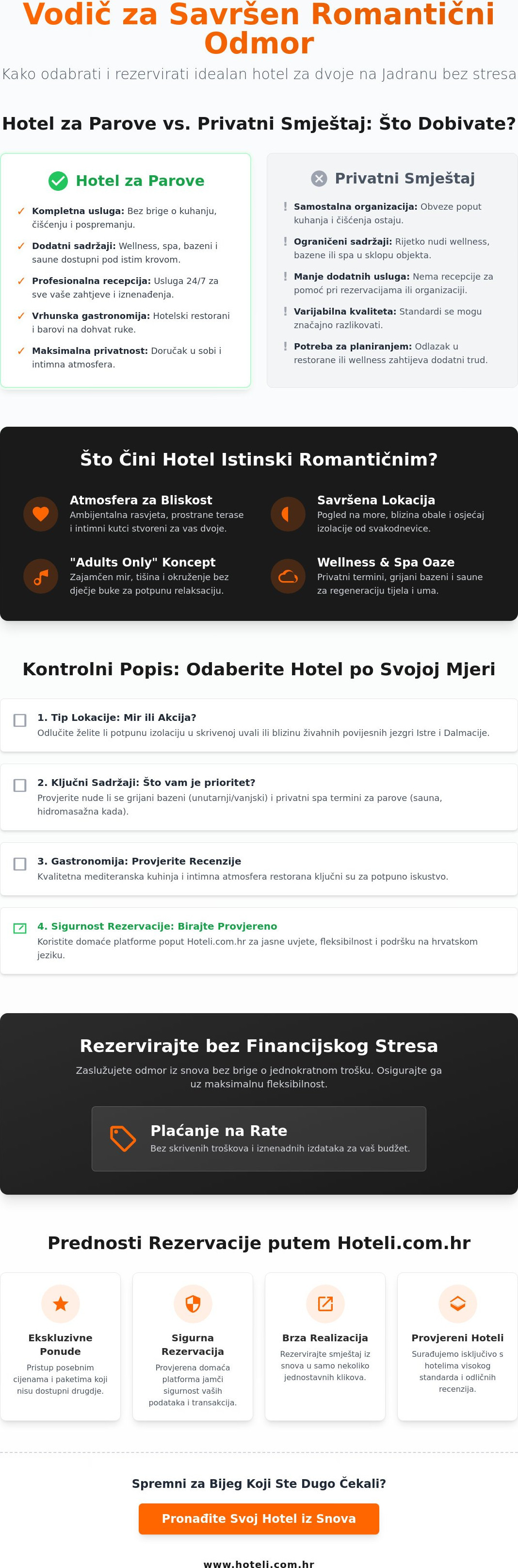 Romantični hoteli za dvoje jadran